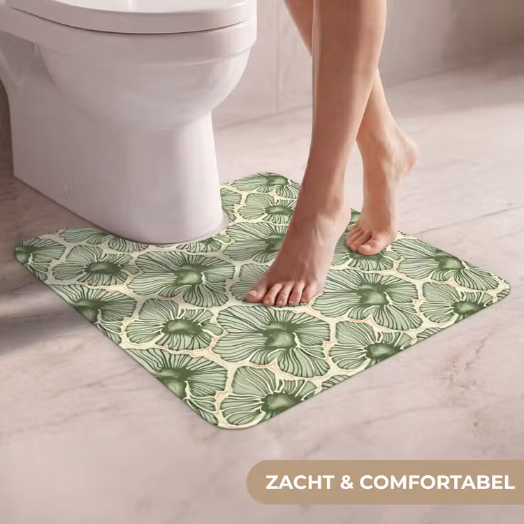 WC Mat - Groen - Botanisch - Bloemen - Organisch - Patroon — 5