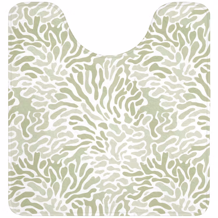 WC Mat - Saliegroen - Abstract - Organisch - Koraal - Patroon — 1