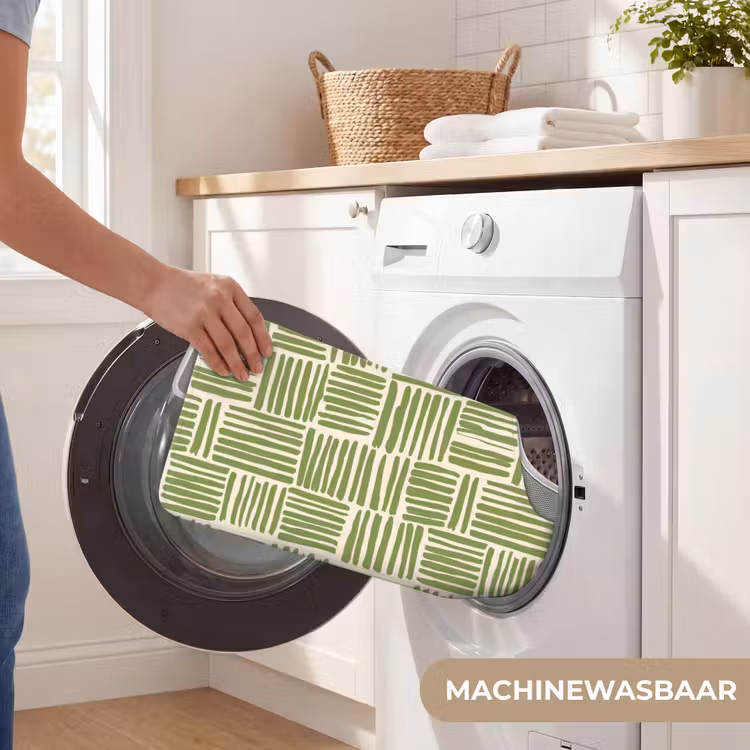 WC Mat - Saliegroen - Blokken - Handgetekend - Patroon — 6