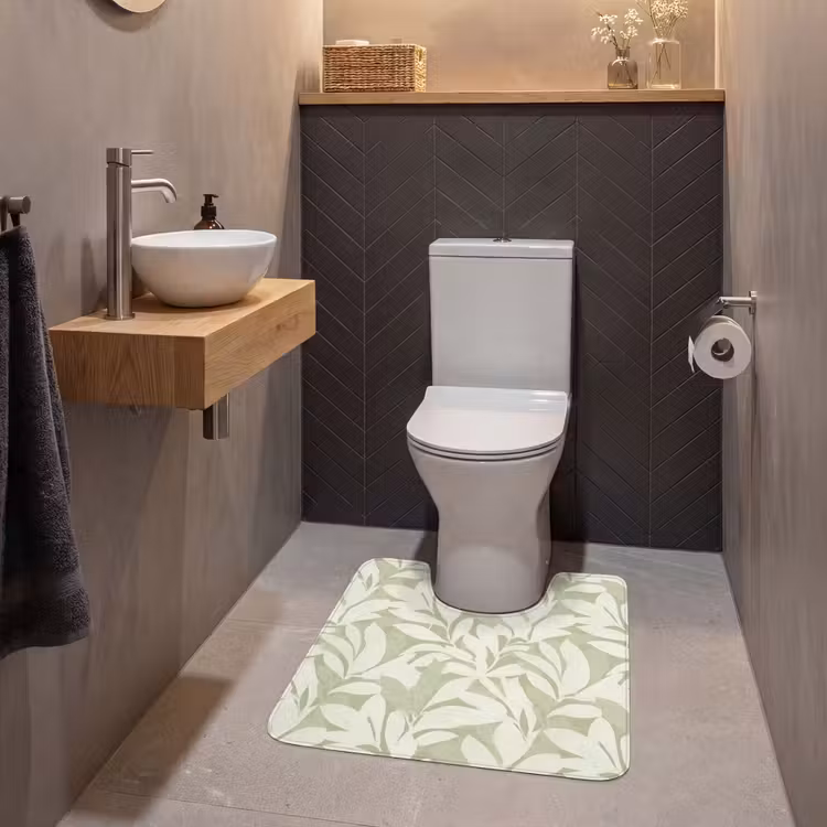 WC Mat - Saliegroen - Botanisch - Minimalistisch - Patroon — 2