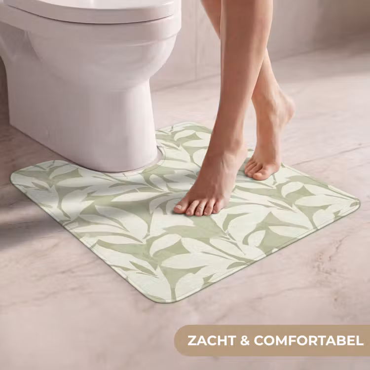 WC Mat - Saliegroen - Botanisch - Minimalistisch - Patroon — 5