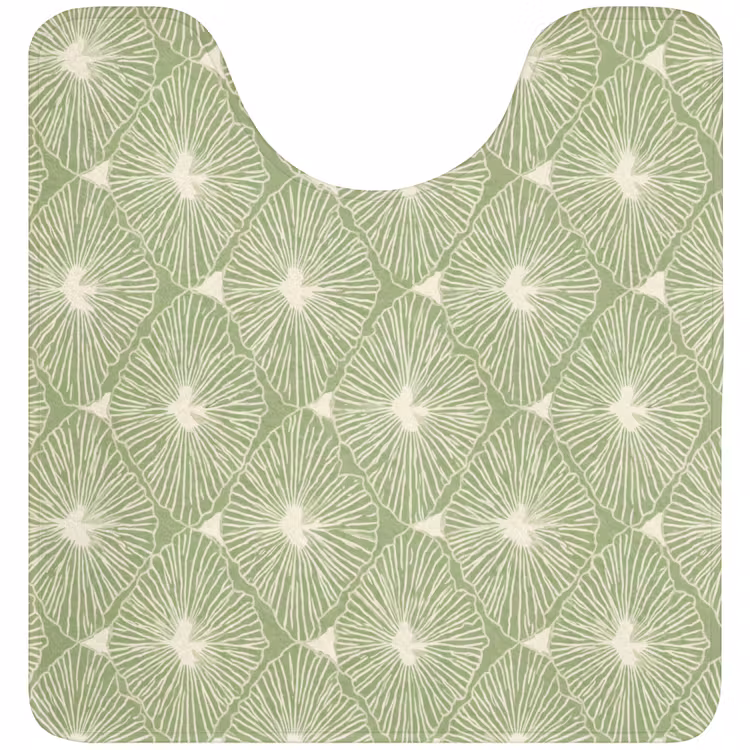 WC Mat - Saliegroen - Botanisch - Ruiten - Organisch - Patroon — 1