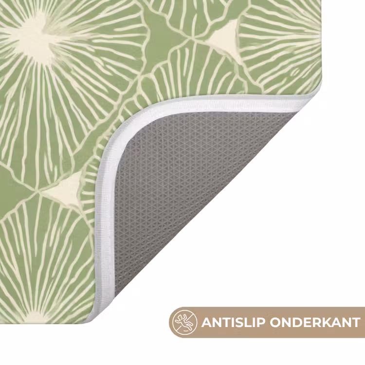 WC Mat - Saliegroen - Botanisch - Ruiten - Organisch - Patroon — 4
