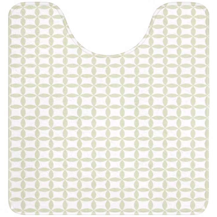 WC Mat - Saliegroen - Geometrisch - Cirkels - Patroon — 1