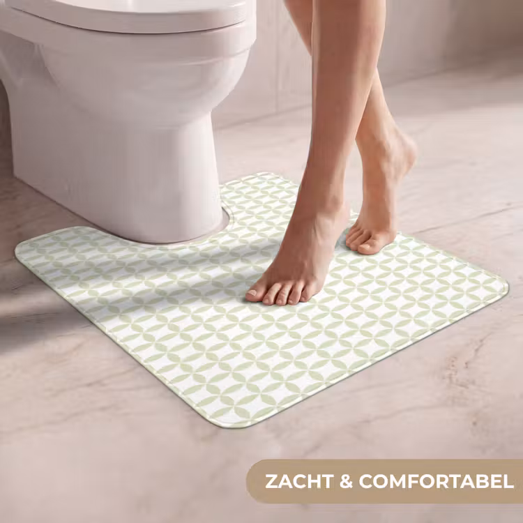 WC Mat - Saliegroen - Geometrisch - Cirkels - Patroon — 5