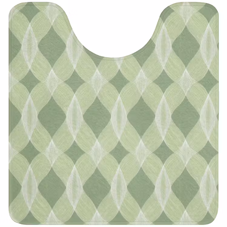 WC Mat - Saliegroen - Geometrisch - Organisch - Traliewerk - Patroon — 1