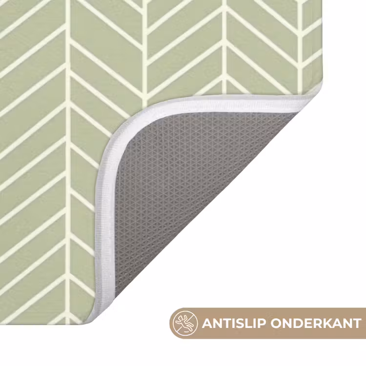 WC Mat - Saliegroen - Visgraat - Geometrisch - Patroon — 4