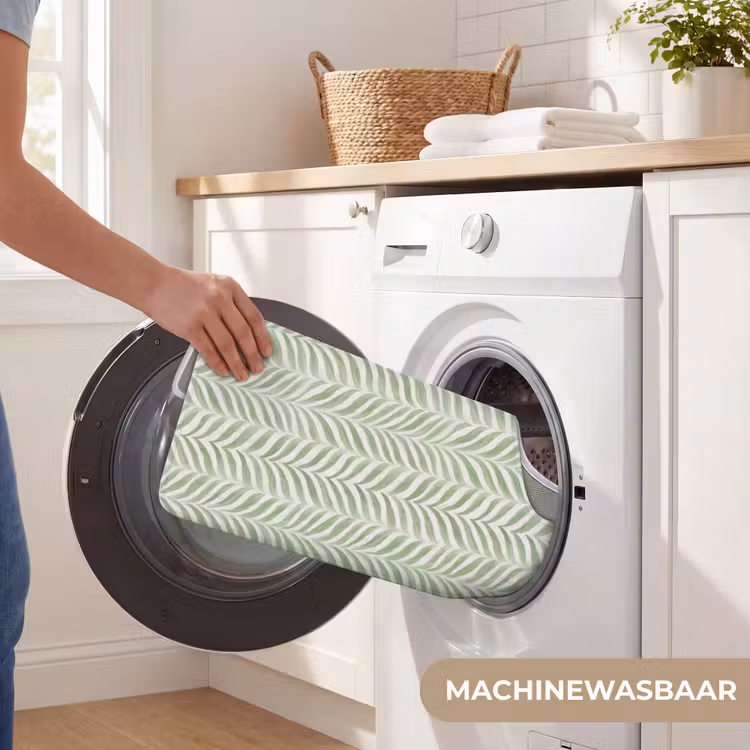 WC Mat - Saliegroen - Visgraat - Organisch - Penseelstreken - Patroon — 6
