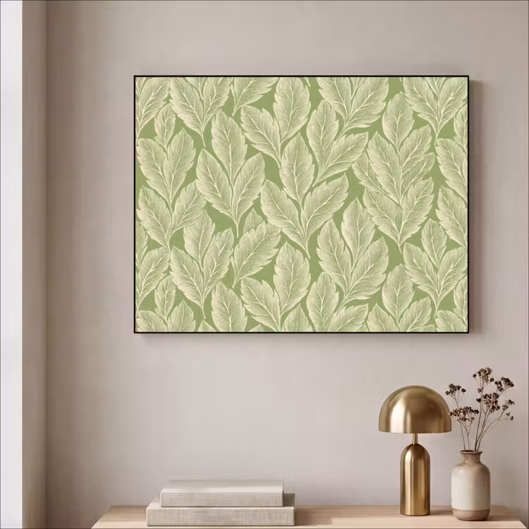 Art frame - Groen - Botanisch - Bladeren - Vintage - Patroon — 5