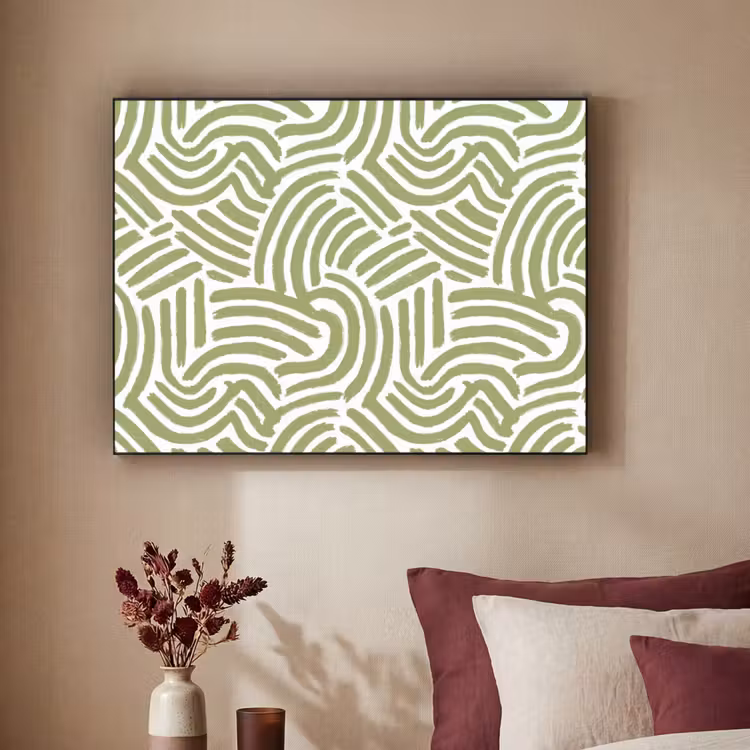 Art frame - Saliegroen - Abstract - Bogen - Handgetekend - Patroon — 3