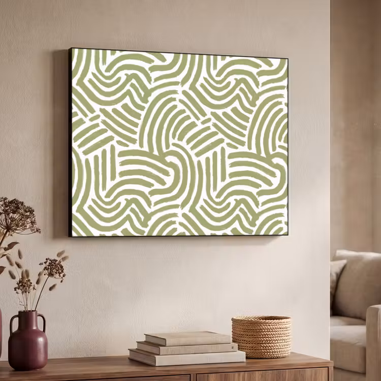 Art frame - Saliegroen - Abstract - Bogen - Handgetekend - Patroon — 7