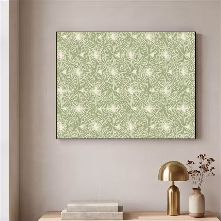 Art frame - Saliegroen - Botanisch - Ruiten - Organisch - Patroon — 5