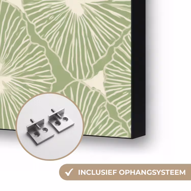 Art frame - Saliegroen - Botanisch - Ruiten - Organisch - Patroon — 6