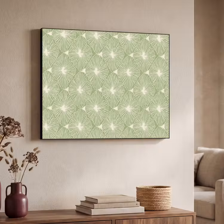 Art frame - Saliegroen - Botanisch - Ruiten - Organisch - Patroon — 7