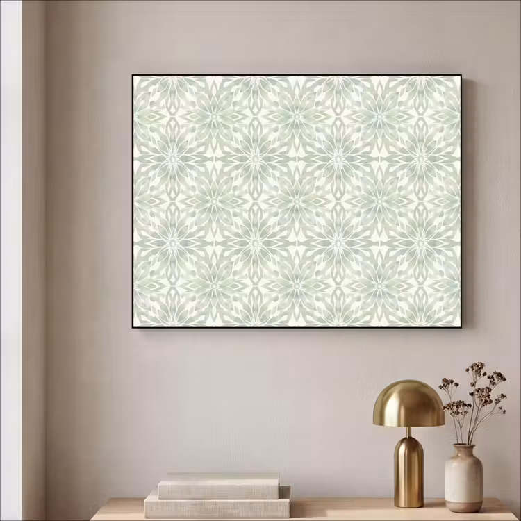 Art frame - Saliegroen - Symmetrisch - Mandala - Ornament - Patroon — 5
