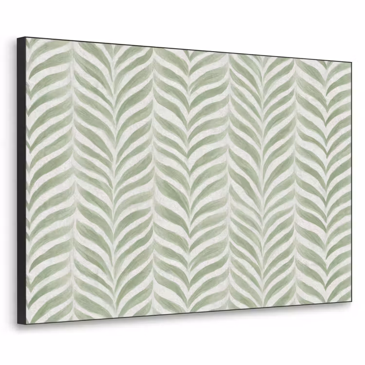 Art frame - Saliegroen - Visgraat - Organisch - Penseelstreken - Patroon — 1