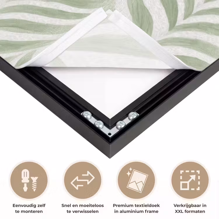 Art frame - Saliegroen - Visgraat - Organisch - Penseelstreken - Patroon — 4