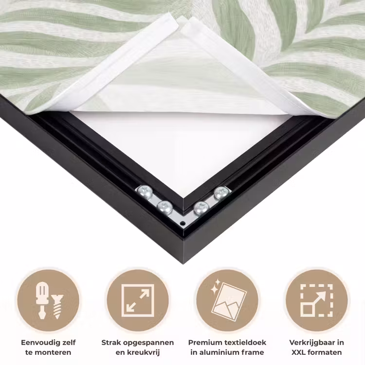 Art frame - Saliegroen - Visgraat - Organisch - Penseelstreken - Patroon — 8