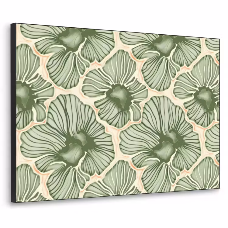 Art frame - Groen - Botanisch - Bloemen - Organisch - Patroon — 1