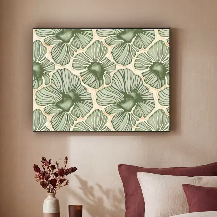 Art frame - Groen - Botanisch - Bloemen - Organisch - Patroon — 3