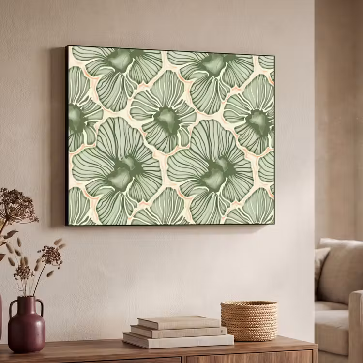 Art frame - Groen - Botanisch - Bloemen - Organisch - Patroon — 7