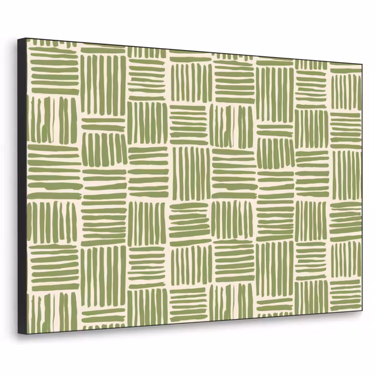 Art frame - Saliegroen - Blokken - Handgetekend - Patroon — 1