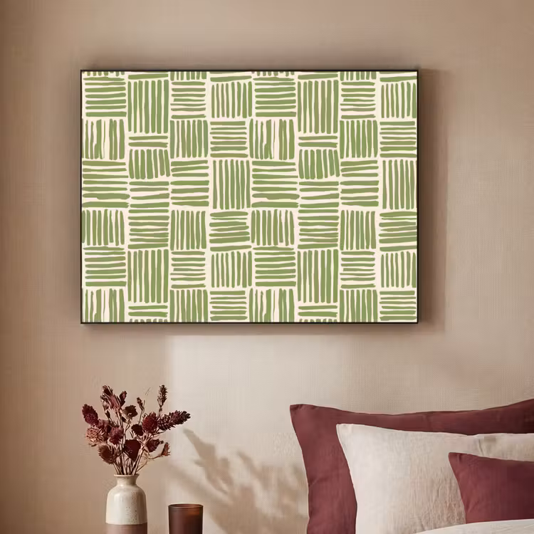 Art frame - Saliegroen - Blokken - Handgetekend - Patroon — 3