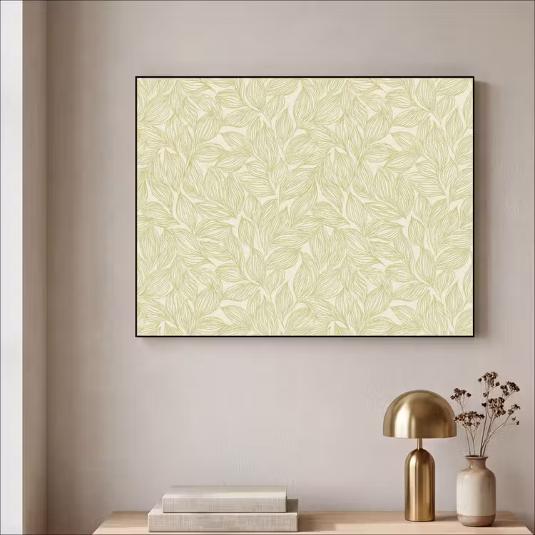 Art frame - Saliegroen - Botanisch - Bladeren - Handgetekend - Patroon — 5