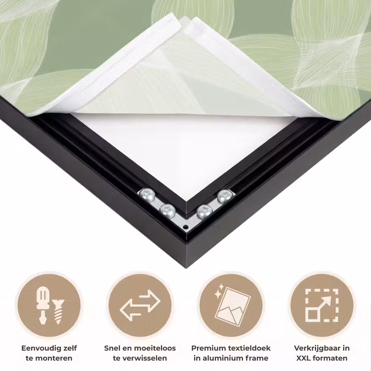 Art frame - Saliegroen - Geometrisch - Organisch - Traliewerk - Patroon — 4