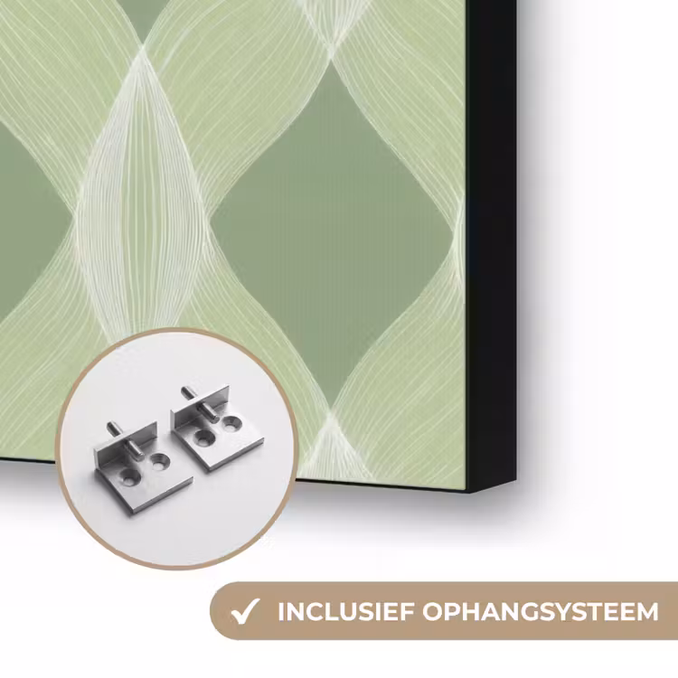 Art frame - Saliegroen - Geometrisch - Organisch - Traliewerk - Patroon — 6