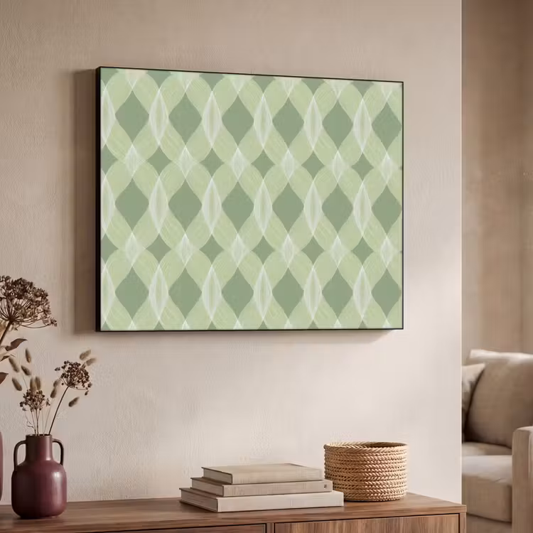 Art frame - Saliegroen - Geometrisch - Organisch - Traliewerk - Patroon — 7