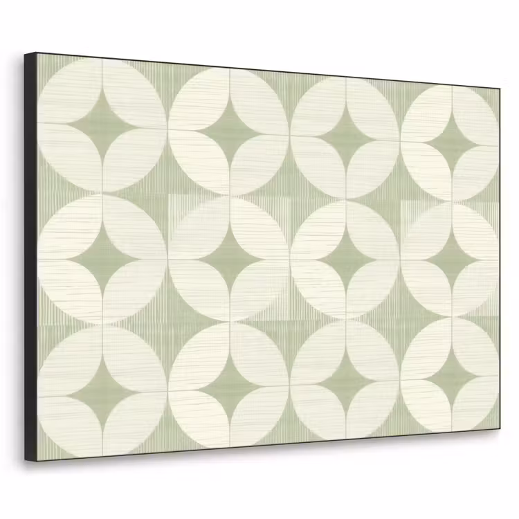 Art frame - Saliegroen - Geometrisch - Retro - Mid-Century - Patroon — 1