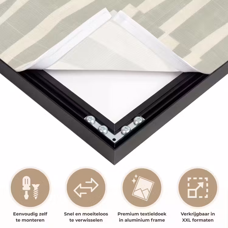 Art frame - Saliegroen - Strepen - Geometrisch - Textuur - Patroon — 4