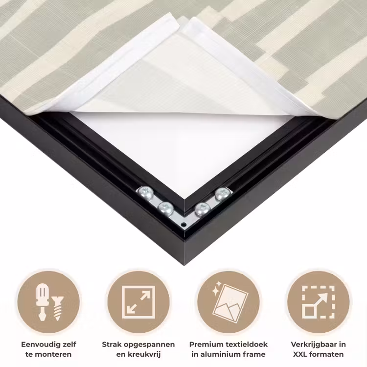 Art frame - Saliegroen - Strepen - Geometrisch - Textuur - Patroon — 8