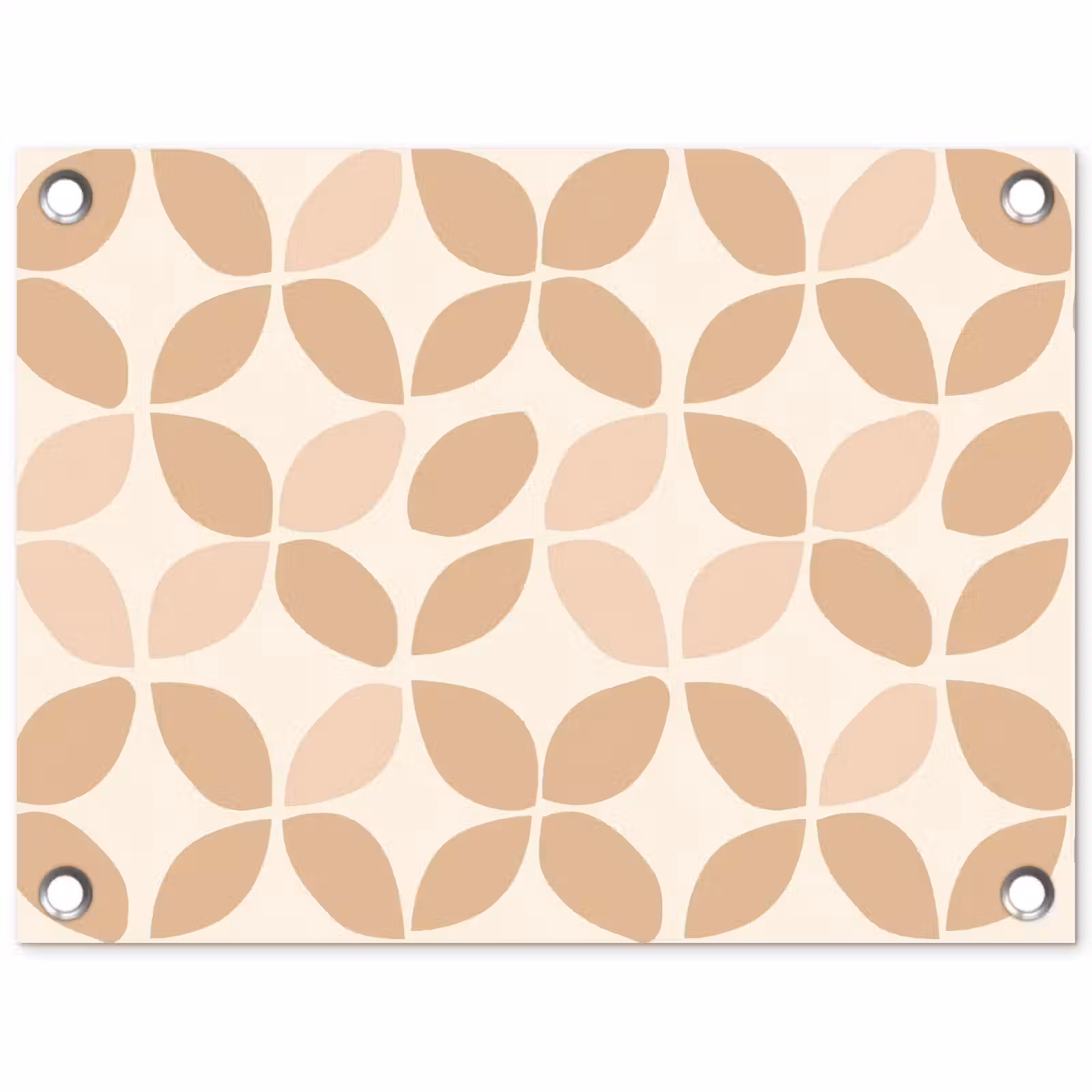 Tuinposter - Beige - Bladeren - Minimalistisch - Patroon — 1