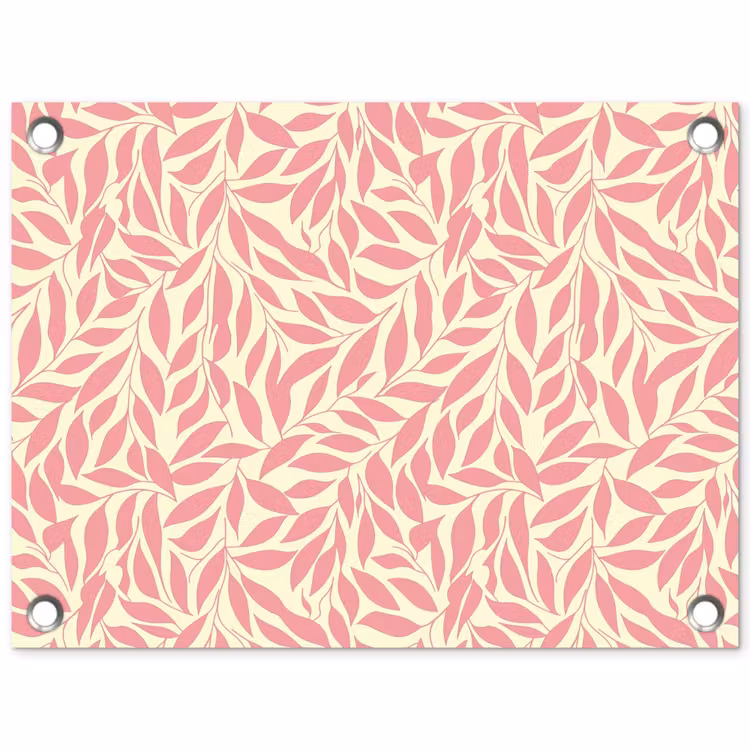 Tuinposter - Roze - Bladeren - Dynamisch - Patroon — 1