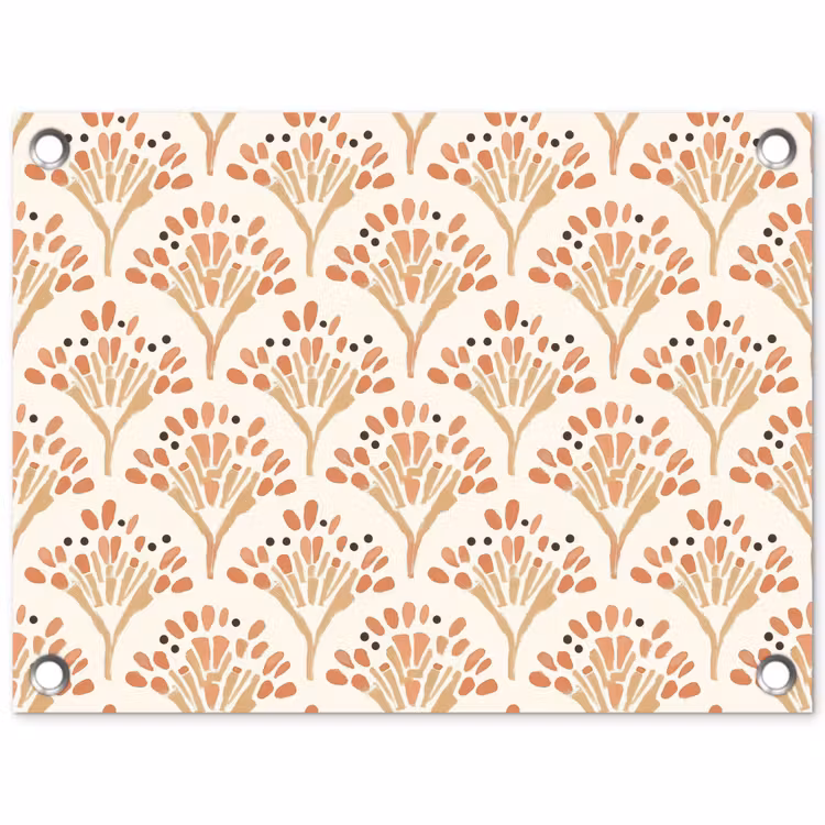 Tuinposter - Terracotta - Waaiers - Schilderachtig - Patroon — 1