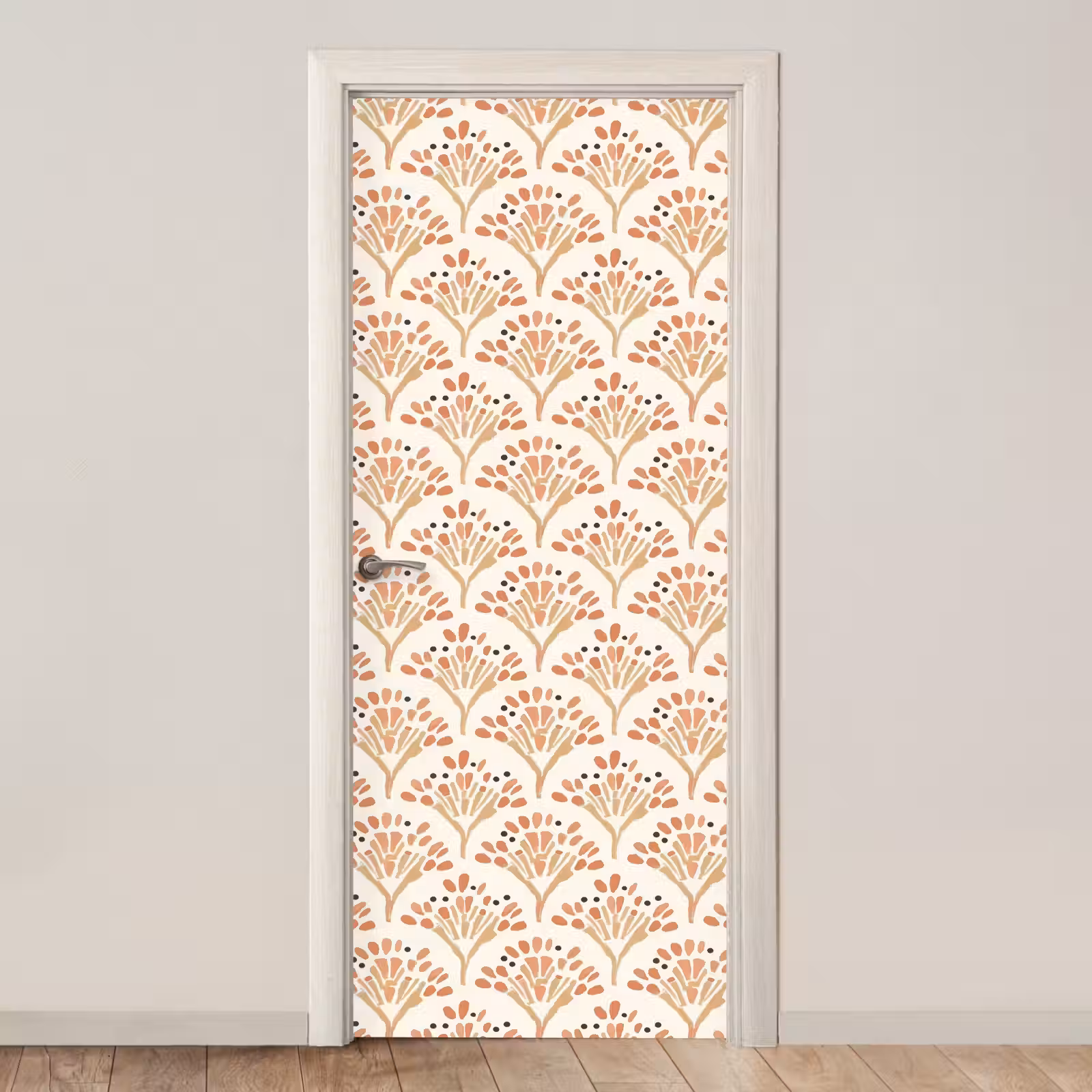 Deursticker - Terracotta - Waaiers - Schilderachtig - Patroon — 1