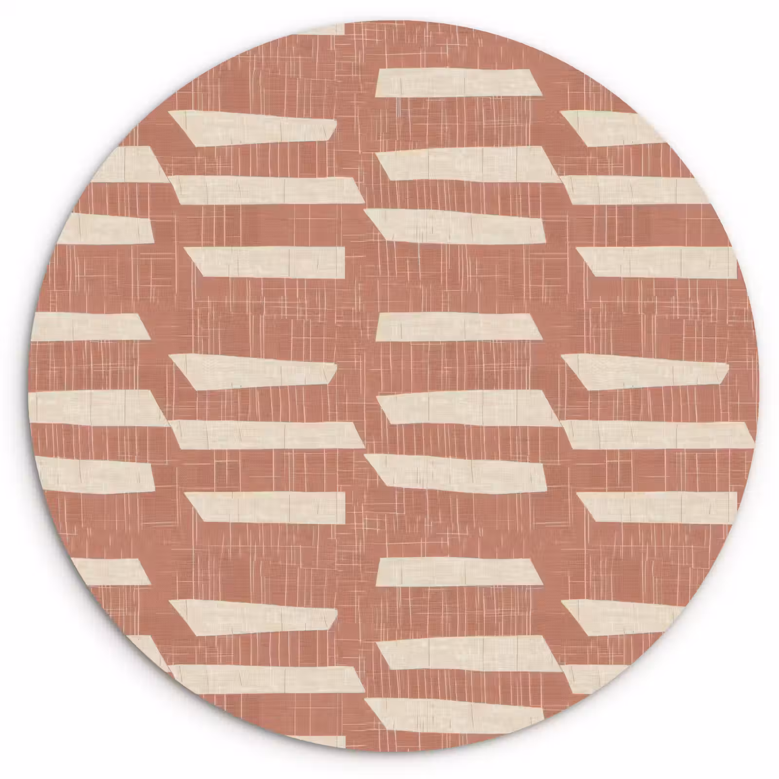 Muurcirkel glas - Terracotta - Abstract - Textuur - Patroon — 1