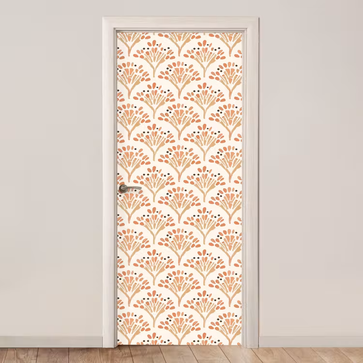 Deursticker - Terracotta - Waaiers - Schilderachtig - Patroon — 1