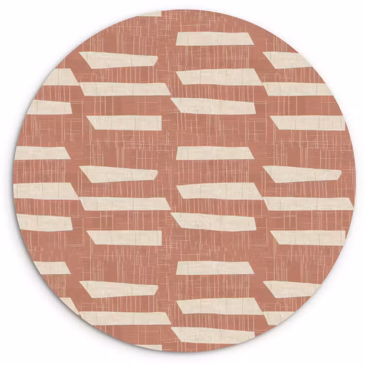 Muurcirkel glas - Terracotta - Abstract - Textuur - Patroon — 1