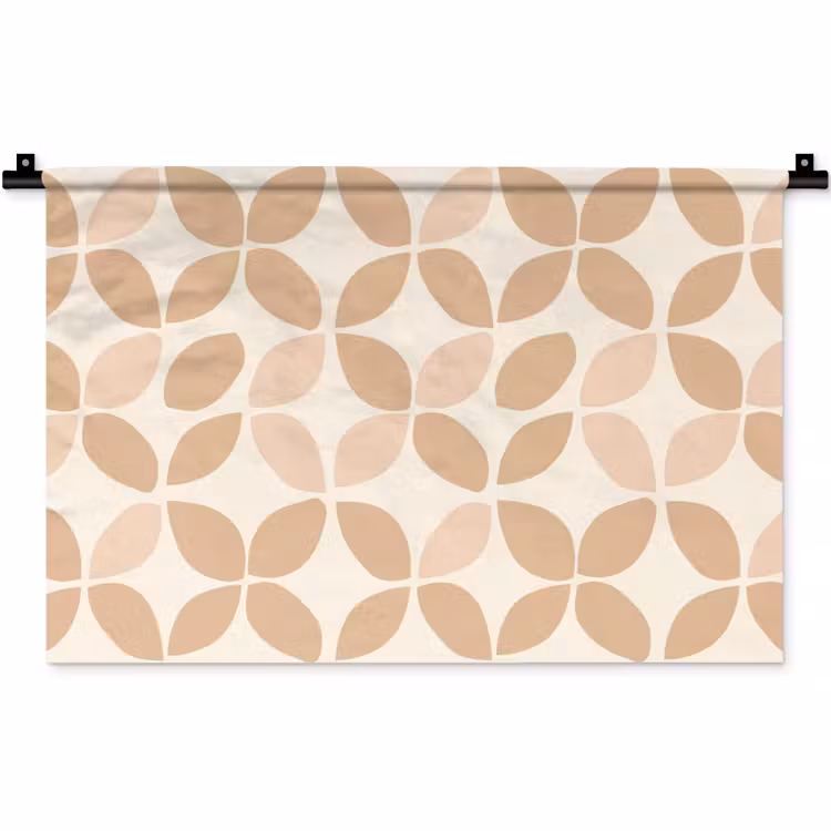 Wandkleed - Beige - Bladeren - Minimalistisch - Patroon — 1