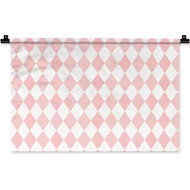 Wandkleed - Lichtroze - Ruiten - Geometrisch - Patroon — 1