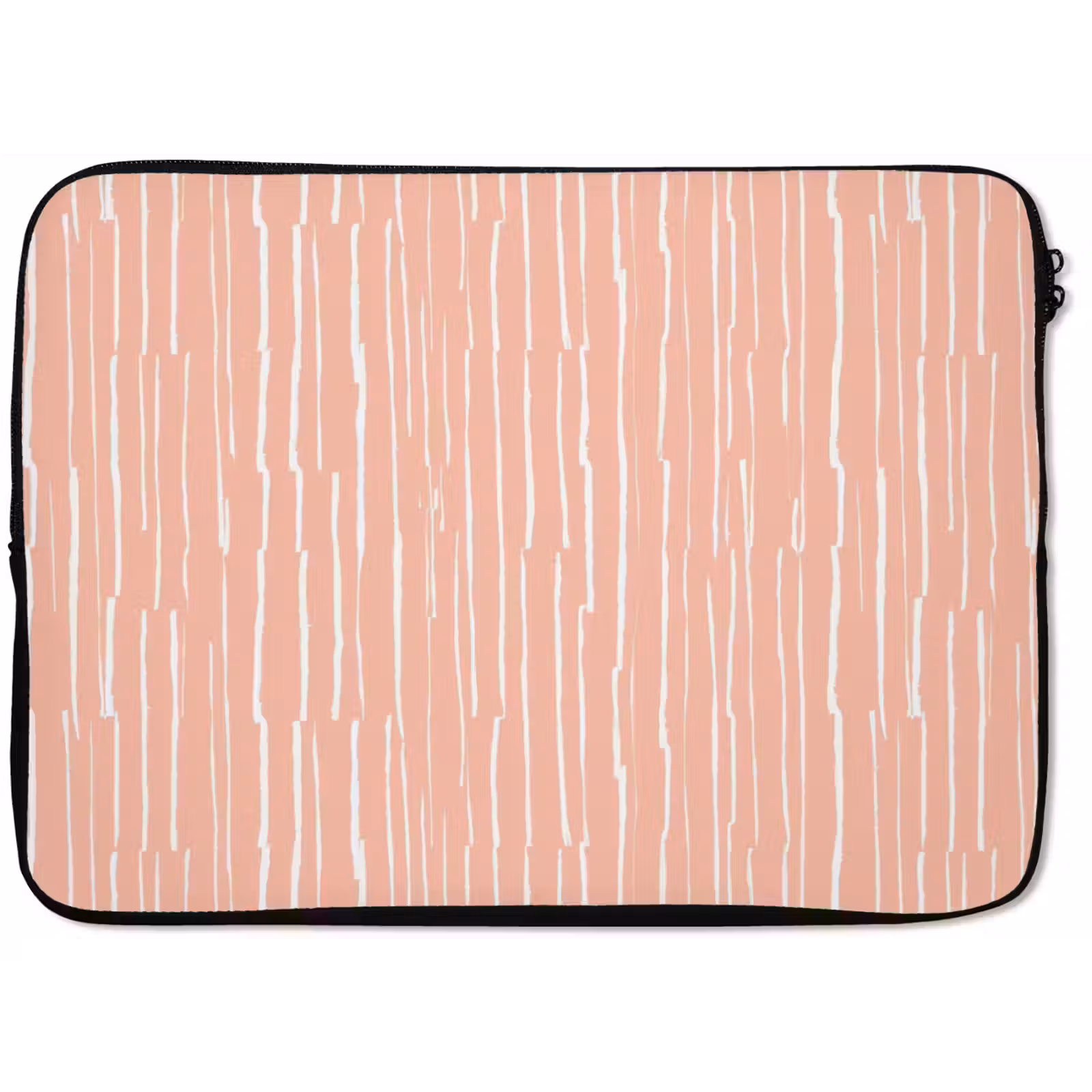 Laptophoes Zalmroze - Strepen - Handgetekend - Patroon — 1