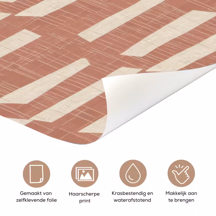 Deursticker - Terracotta - Abstract - Textuur - Patroon — 3