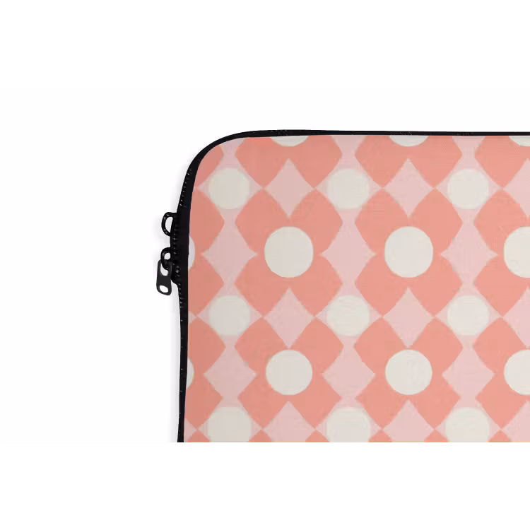 Laptophoes Koraal - Retro - Geometrisch - Patroon — 5