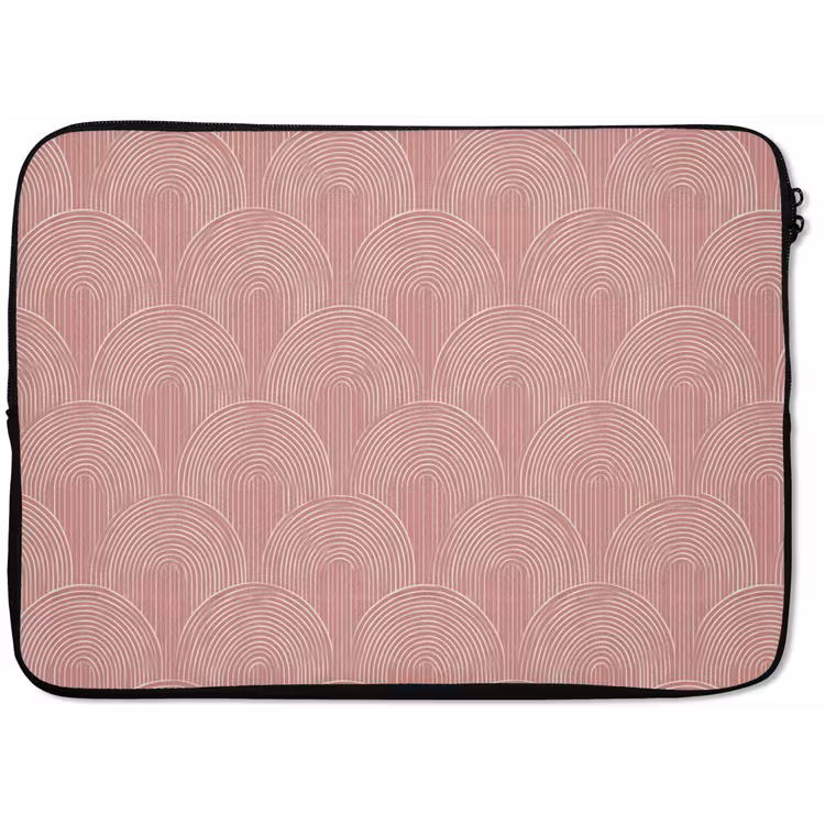 Laptophoes Oudroze - Bogen - Deco - Lijnen — 1