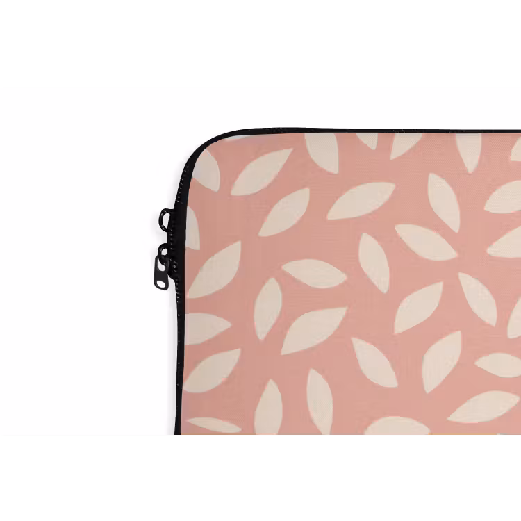 Laptophoes Roze - Bladeren - Speels - Patroon — 5