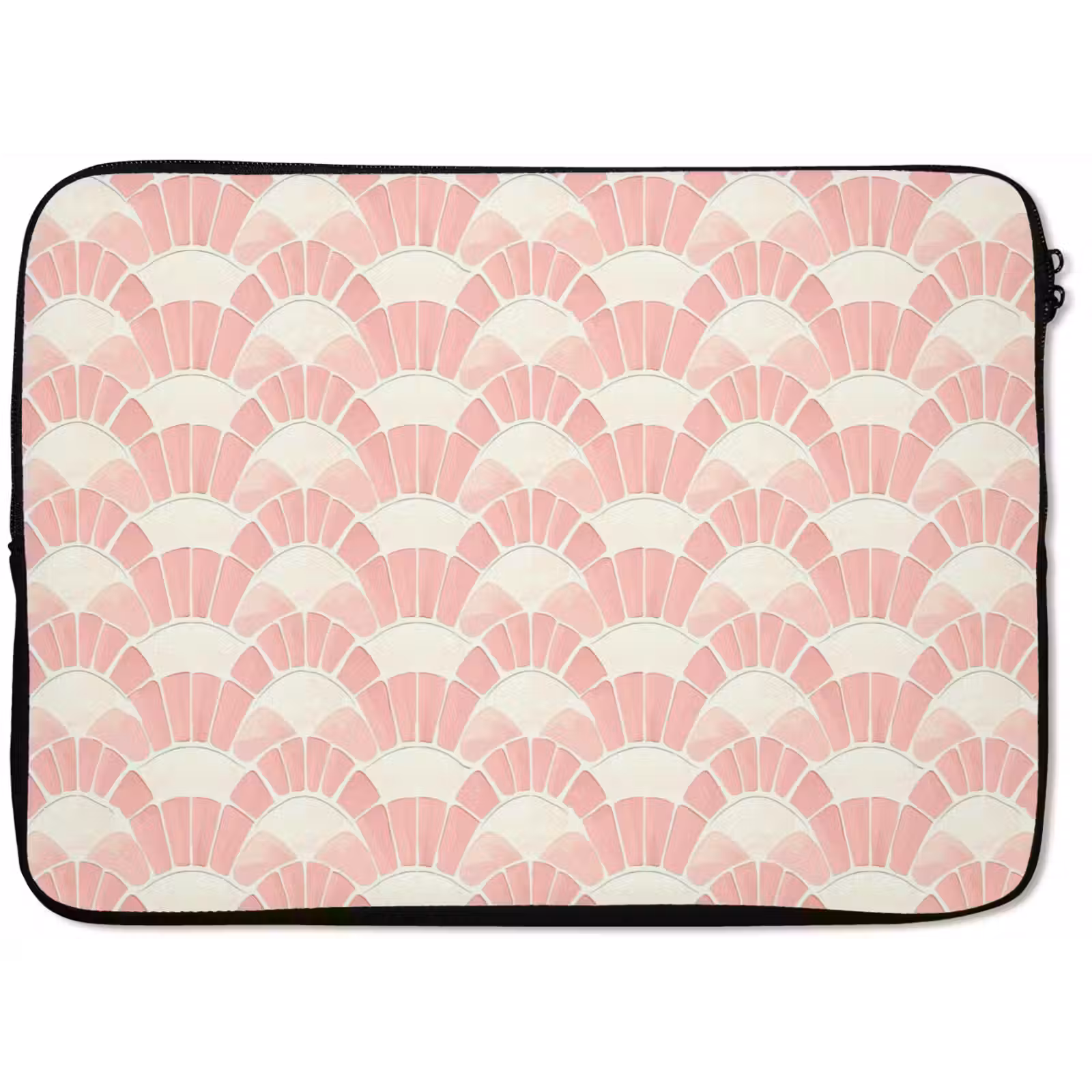 Laptophoes Roze - Waaiers - Mozaïek - Patroon — 1