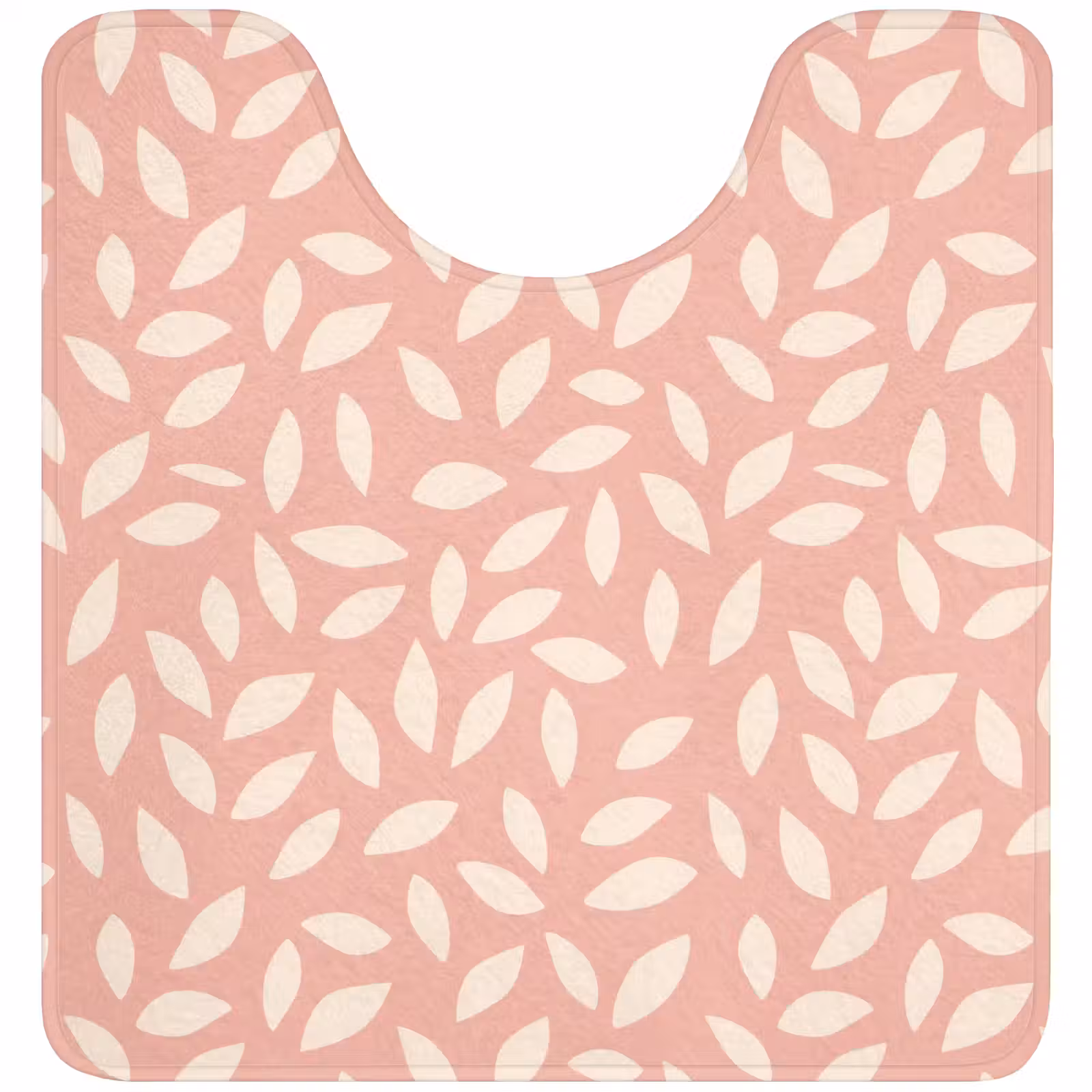 WC Mat - Roze - Bladeren - Speels - Patroon — 1